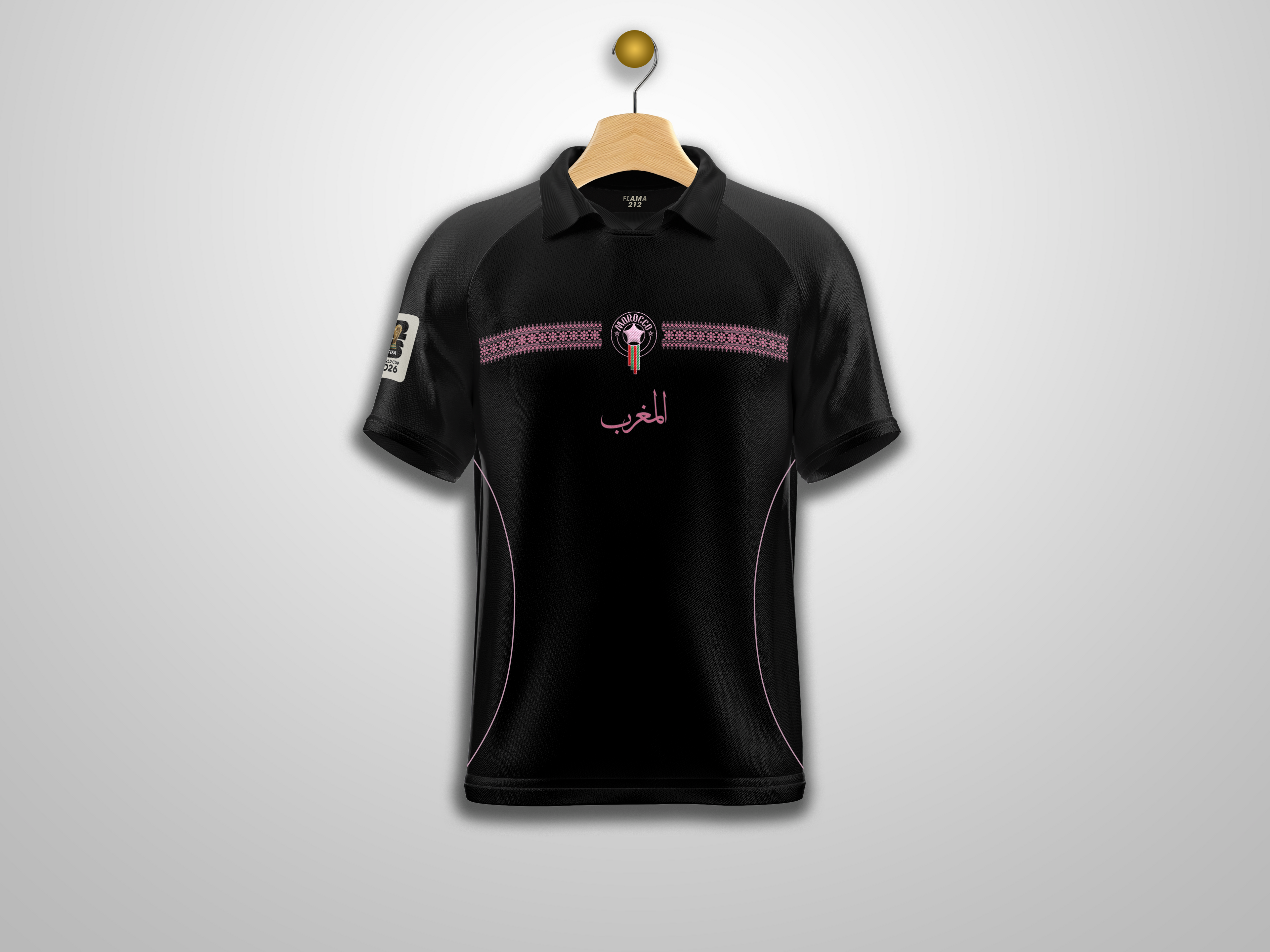 Morocco Jersey – FWC26 Black Pink Edition